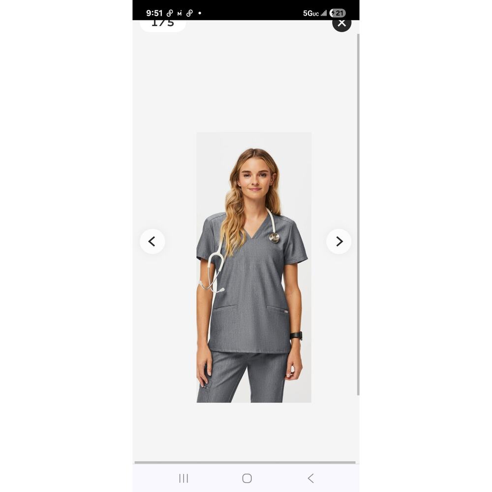 Figs Casma Three Pocket Scrub Top Women’s Medium Medical Career Nurse Hospital - Picture 11 of 13